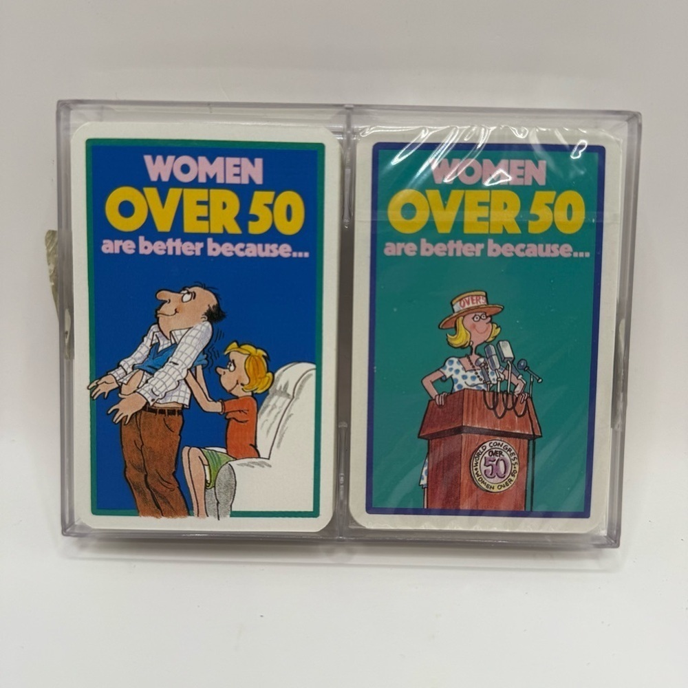 Vintage 2 Decks of "Women Over 50 Are Better Because..." Playing Cards Belgium